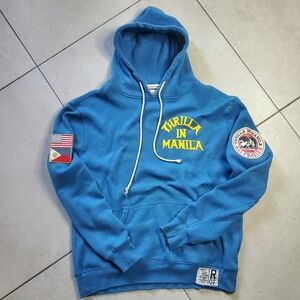Thrilla In Manila Blue Po Hoody Roots Of Fight  Muhammad Ali Vs Joe Frazier